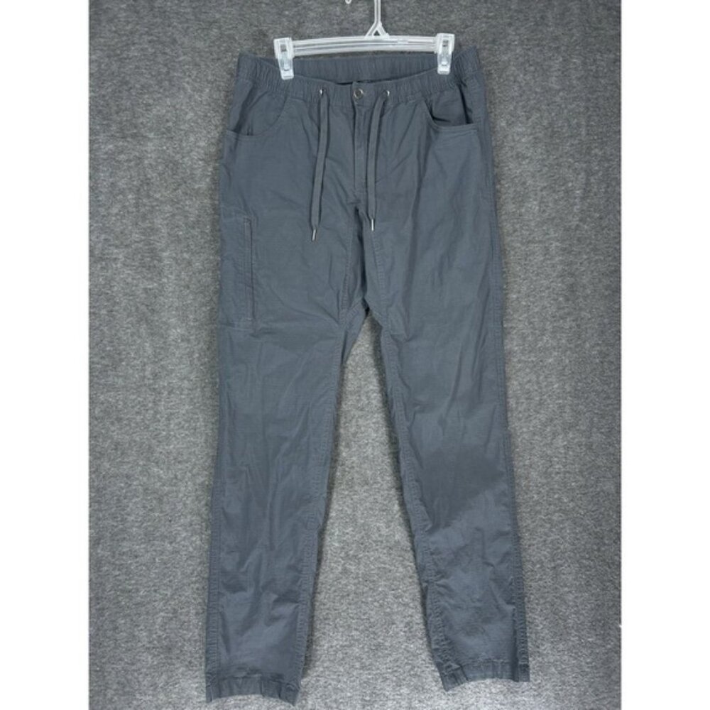 BYLT Premium Basics Bylt Pant Mens L Gray Cotton Spandex Elastic Waist ripstop